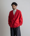 【KANEMASA】SUPER FINE GAUGE CARDIGAN- RED