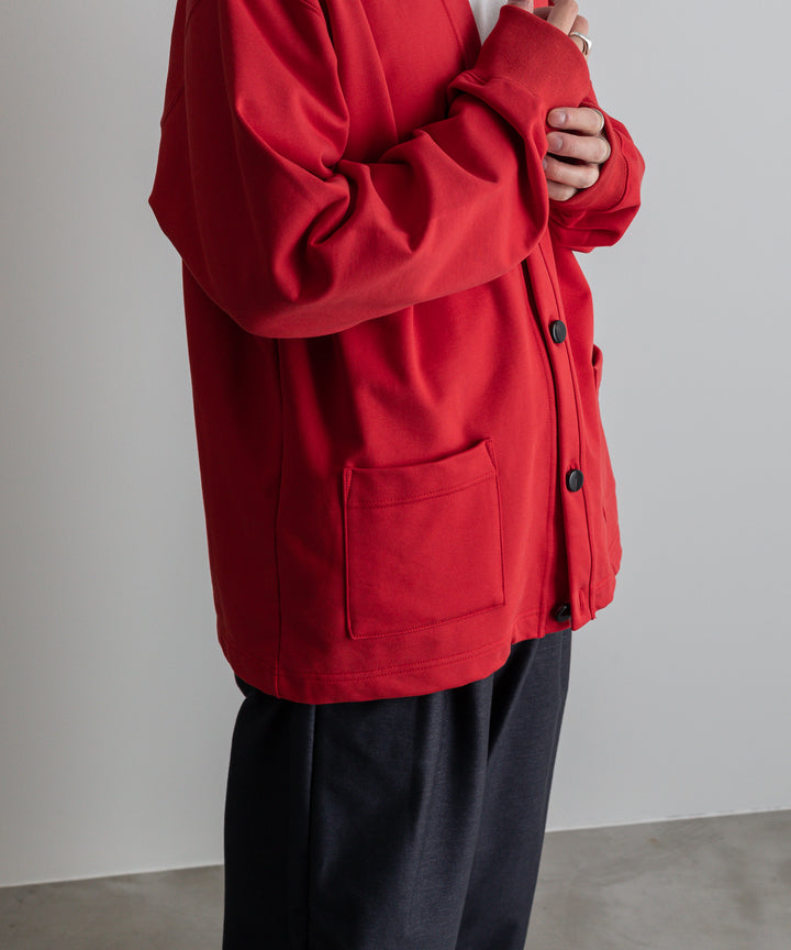 カネマサ通販【KANEMASA】SUPER FINE GAUGE CARDIGANのRED