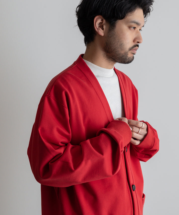カネマサ通販【KANEMASA】SUPER FINE GAUGE CARDIGANのRED