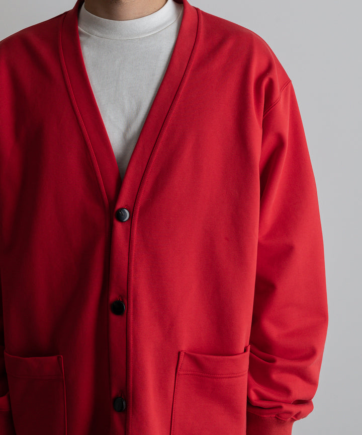 カネマサ通販【KANEMASA】SUPER FINE GAUGE CARDIGANのRED