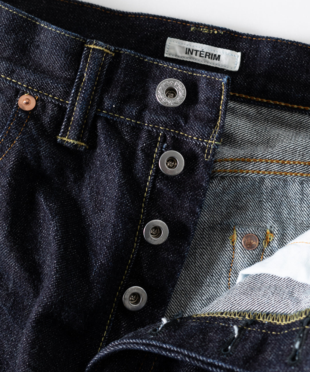 【INTÉRIM】WWⅡ 1943 HEAVY KIBATA SHUTTLE DENIM JEANS - NAVY