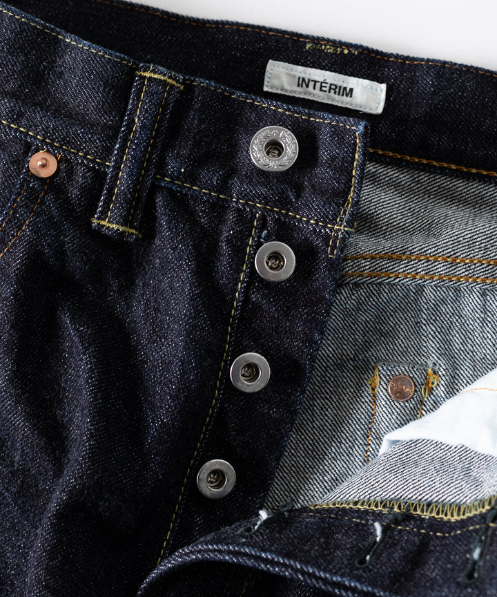 【INTÉRIM】WWⅡ 1943 HEAVY KIBATA SHUTTLE DENIM JEANS - NAVY
