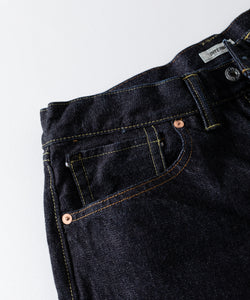 【INTÉRIM】WWⅡ 1943 HEAVY KIBATA SHUTTLE DENIM JEANS - NAVY