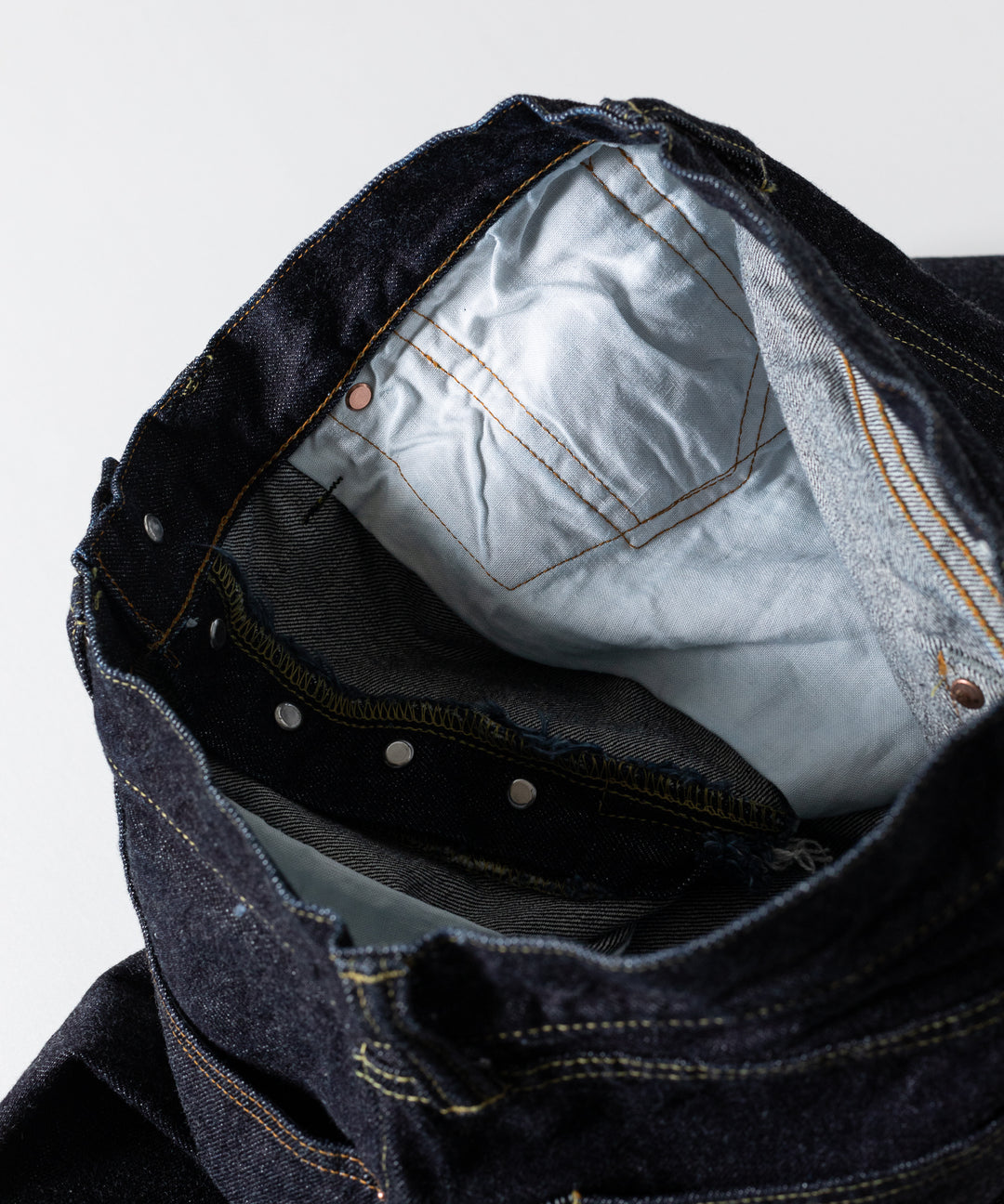 【INTÉRIM】WWⅡ 1943 HEAVY KIBATA SHUTTLE DENIM JEANS - NAVY