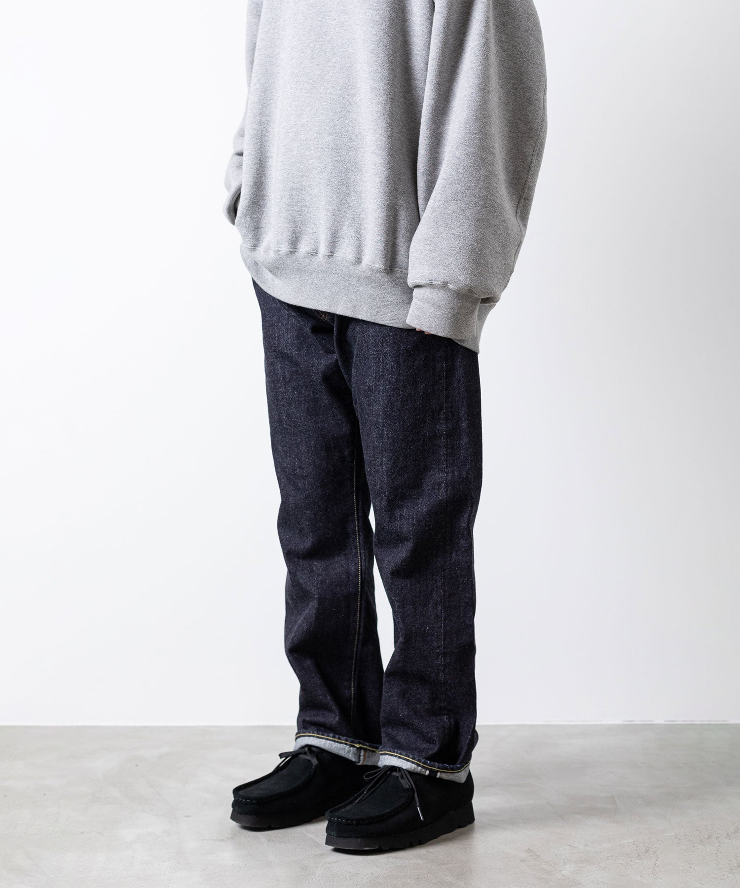 【INTÉRIM】WWⅡ 1943 HEAVY KIBATA SHUTTLE DENIM JEANS - NAVY