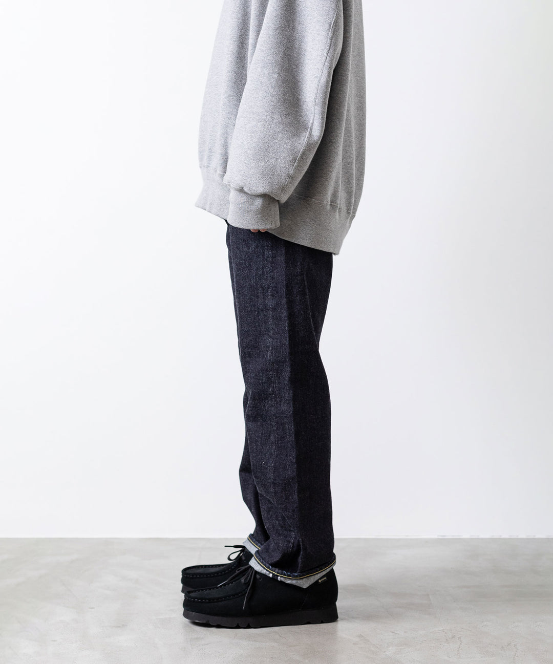 【INTÉRIM】WWⅡ 1943 HEAVY KIBATA SHUTTLE DENIM JEANS - NAVY