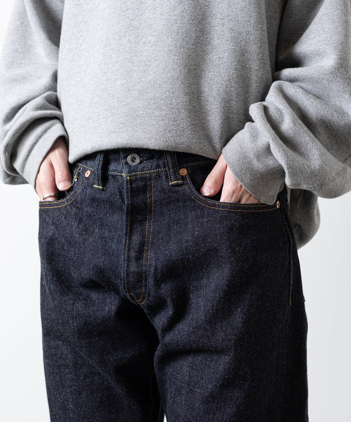 【INTÉRIM】WWⅡ 1943 HEAVY KIBATA SHUTTLE DENIM JEANS - NAVY