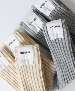 INTÉRIM インテリム SEA ISLAND COTTON SOCKS 22ss ソックス 通販 取り扱い