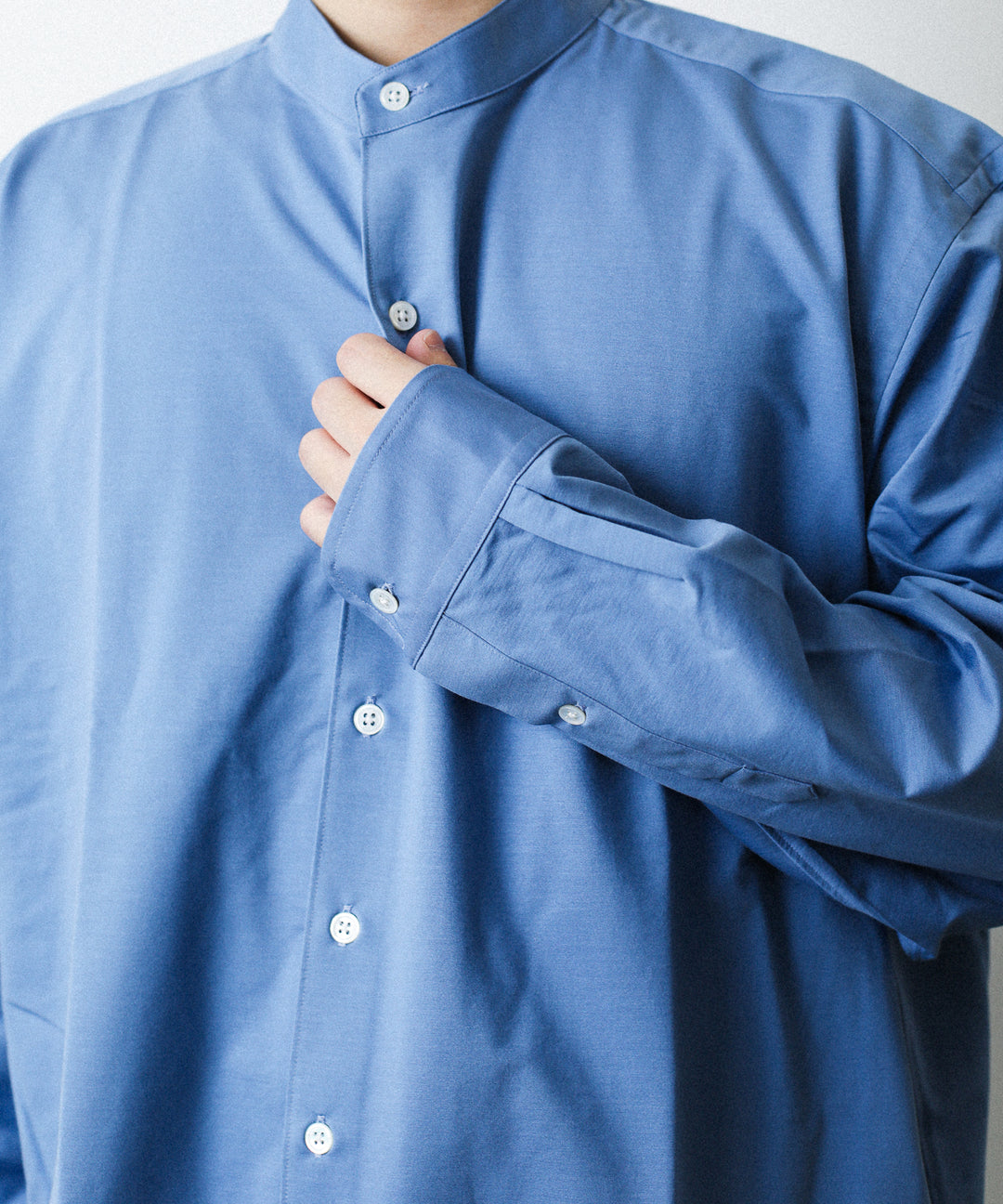 KANEMASA カネマサ 22ss ROYAL OX DRESS KNIT SHIRT STAND COLLAR LOOSE FIT シャツ 公式通販サイト sessionセッション福岡セレクトショップ