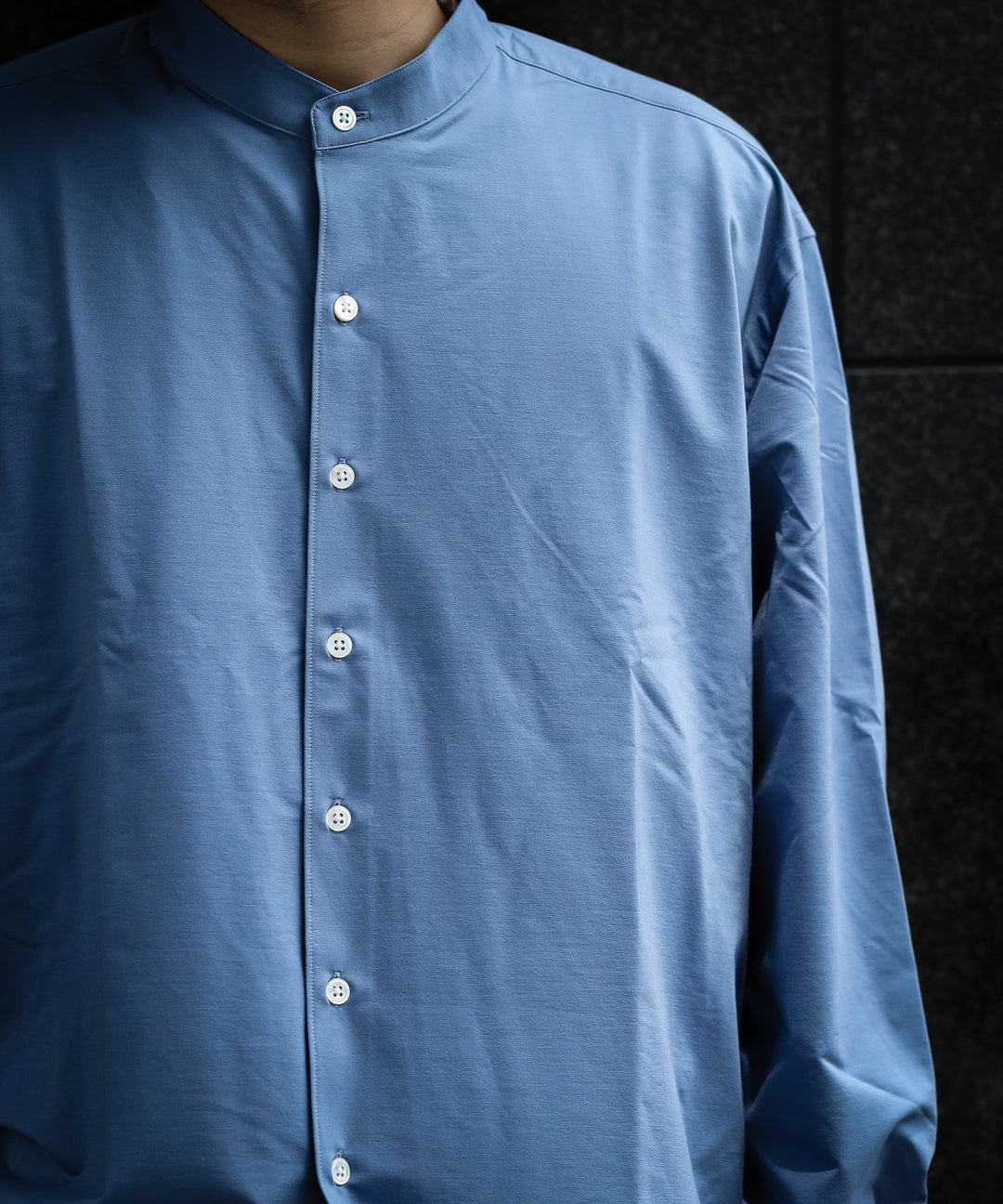 KANEMASA カネマサ 22ss ROYAL OX DRESS KNIT SHIRT STAND COLLAR LOOSE FIT シャツ 公式通販サイト sessionセッション福岡セレクトショップ