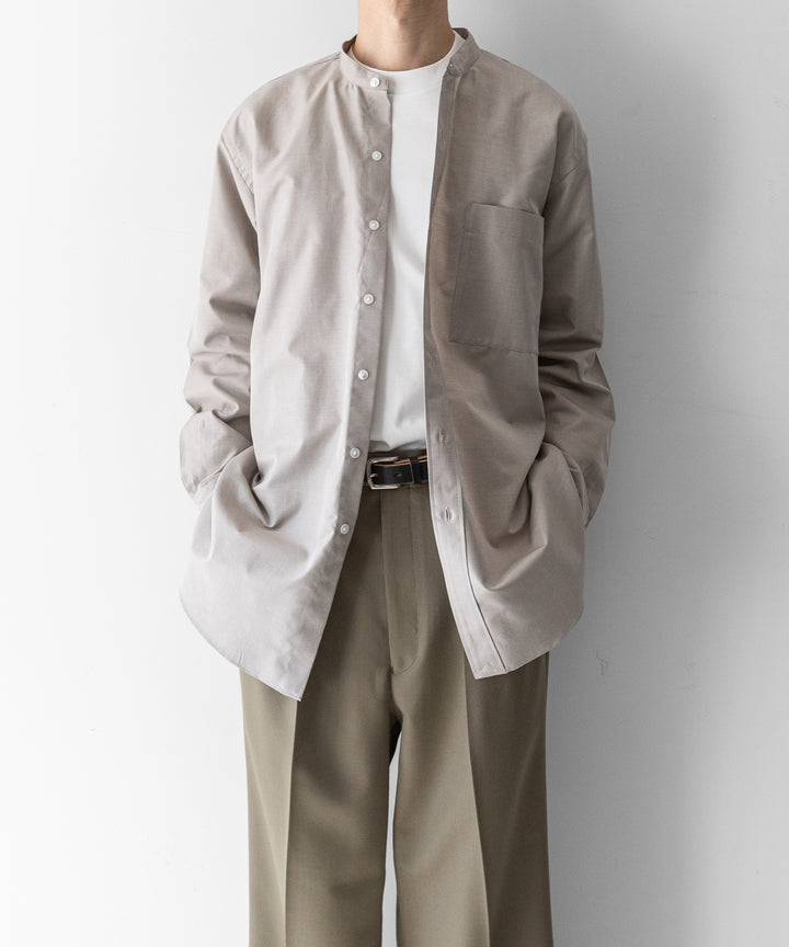 【INTÉRIM】インテリムのバギースラックスWOOL MOHAIR GABERDINE 1-TUCK BAGGY SLACKS インテリム 22aw 公式通販サイト session福岡セレクトショップ