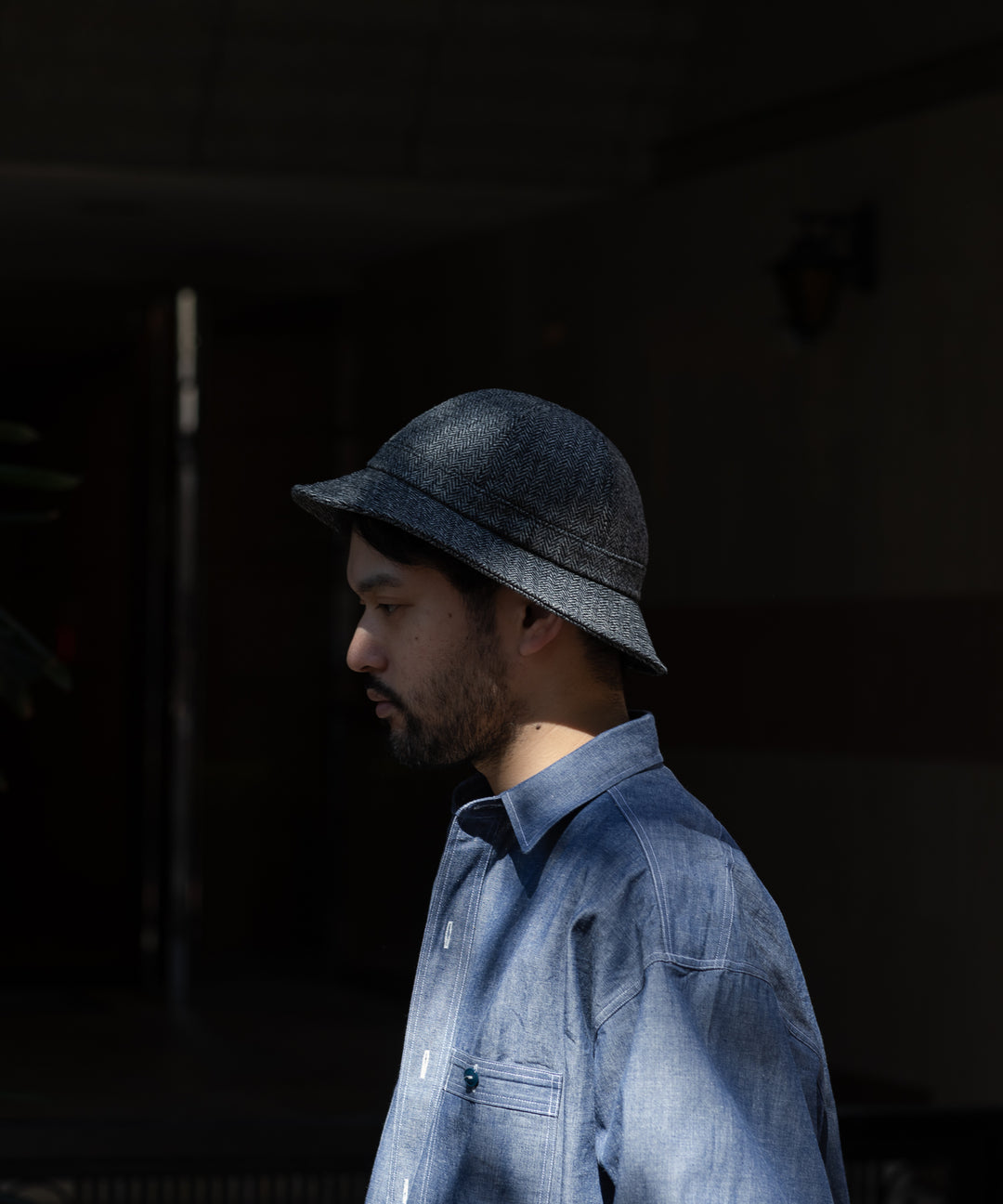 INTÉRIM(インテリム) 小津安二郎ハット LOVAT GRAY HERRINGBONE METRO HAT - GRAY HERRINGBONE【INTÉRIM】LOVAT GRAY HERRINGBONE METRO HAT - GRAY HERRINGBONE