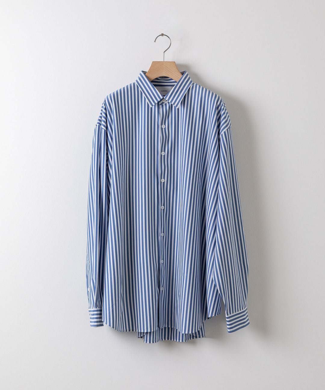 【KANEMASA PHIL.】カネマサのLONDON STRIPE DRESS JERSEY SHIRT - ULTRAMARINE×WHITE