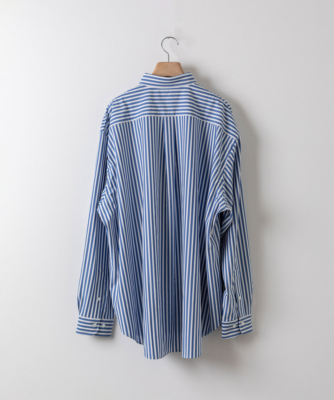  【KANEMASA PHIL.】カネマサのLONDON STRIPE DRESS JERSEY SHIRT - ULTRAMARINE×WHITE