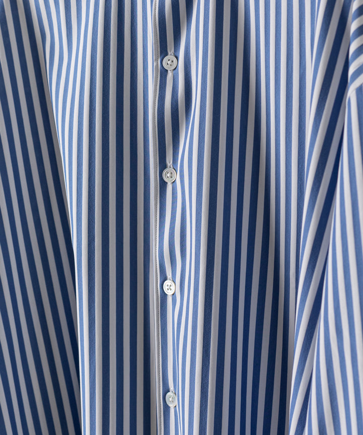  【KANEMASA PHIL.】カネマサのLONDON STRIPE DRESS JERSEY SHIRT - ULTRAMARINE×WHITE