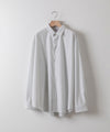 【KANEMASA】LONDON STRIPE DRESS JERSEY SHIRT - LIGHT GRAY×WHITE