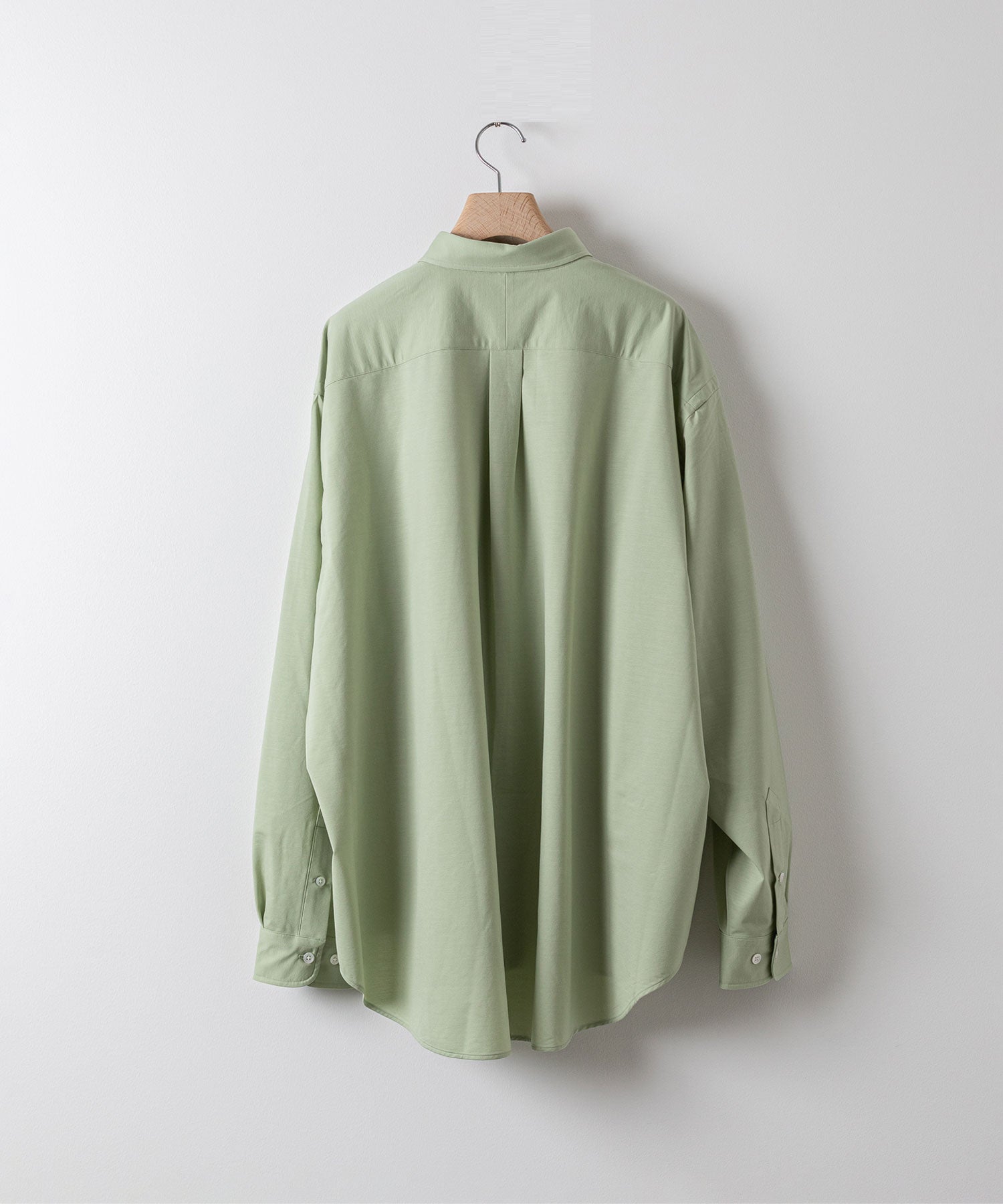 【KANEMASA PHIL.】カネマサのROYAL OX DRESS JERSEY SHIRT - LIGHT GREEN