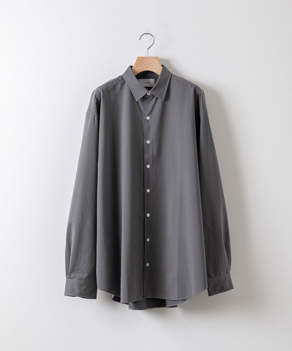 【KANEMASA PHIL.】カネマサのROYAL OX DRESS JERSEY SHIRT - GRAY