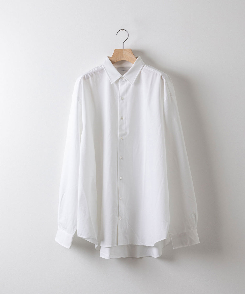 【KANEMASA PHIL.】カネマサのROYAL OX DRESS JERSEY SHIRT - WHITE