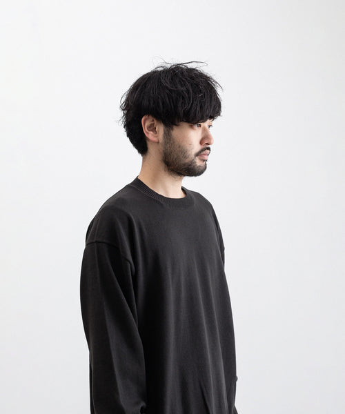 stein / シュタイン】COTTON CASHMERE KNIT LS - DARK CHARCOAL | 公式