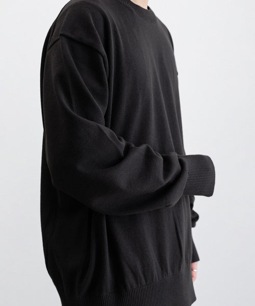 stein / シュタイン】COTTON CASHMERE KNIT LS - DARK CHARCOAL | 公式