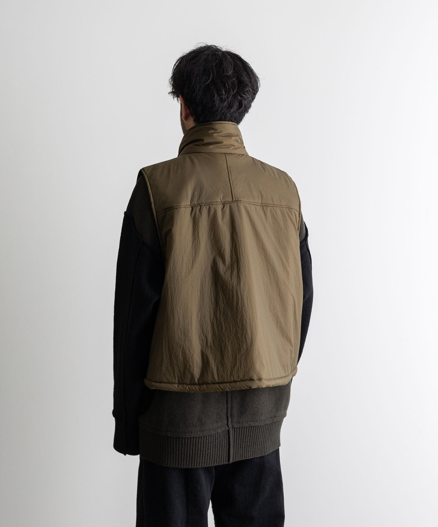 stein / シュタイン】PADDED MONSTER SHORT VEST - MILITARY KHAKI