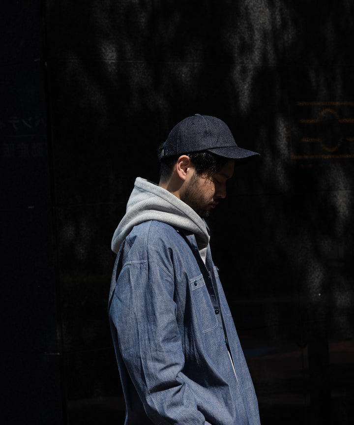 INTÉRIM(インテリム)のHEAVY SHUTTLE DENIM 6P CAP - NAVY