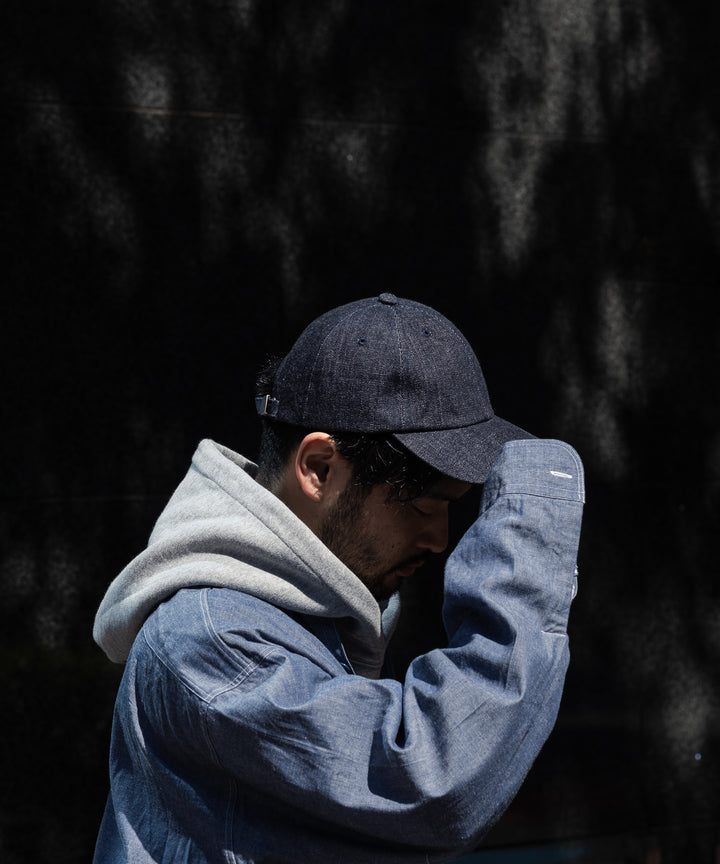 INTÉRIM(インテリム)のHEAVY SHUTTLE DENIM 6P CAP - NAVY