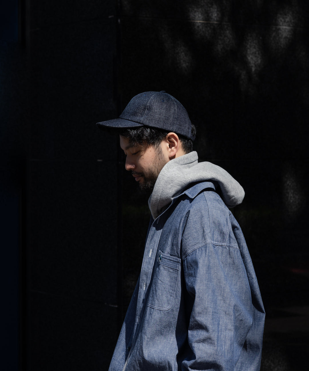 INTÉRIM(インテリム)のHEAVY SHUTTLE DENIM 6P CAP - NAVY