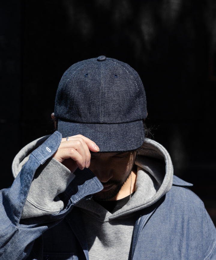 INTÉRIM(インテリム)のHEAVY SHUTTLE DENIM 6P CAP - NAVY