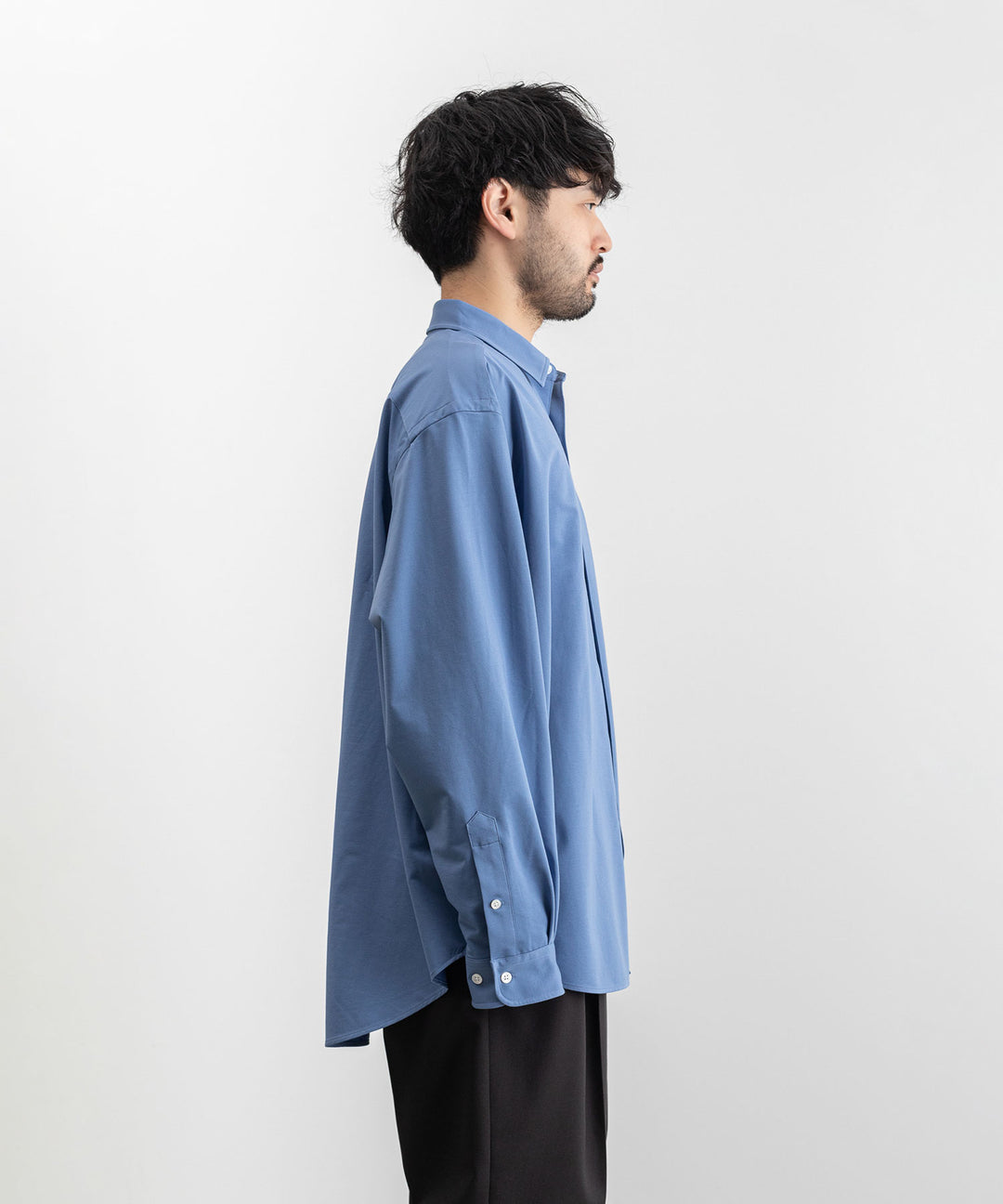 【KANEMASA PHIL.】カネマサのROYAL OX DRESS JERSEY SHIRT - ULTRAMARINE