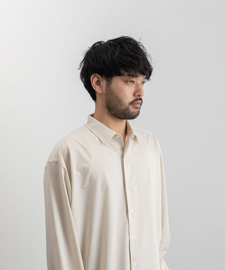 【KANEMASA PHIL.】カネマサのROYAL OX DRESS JERSEY SHIRT - ECRU