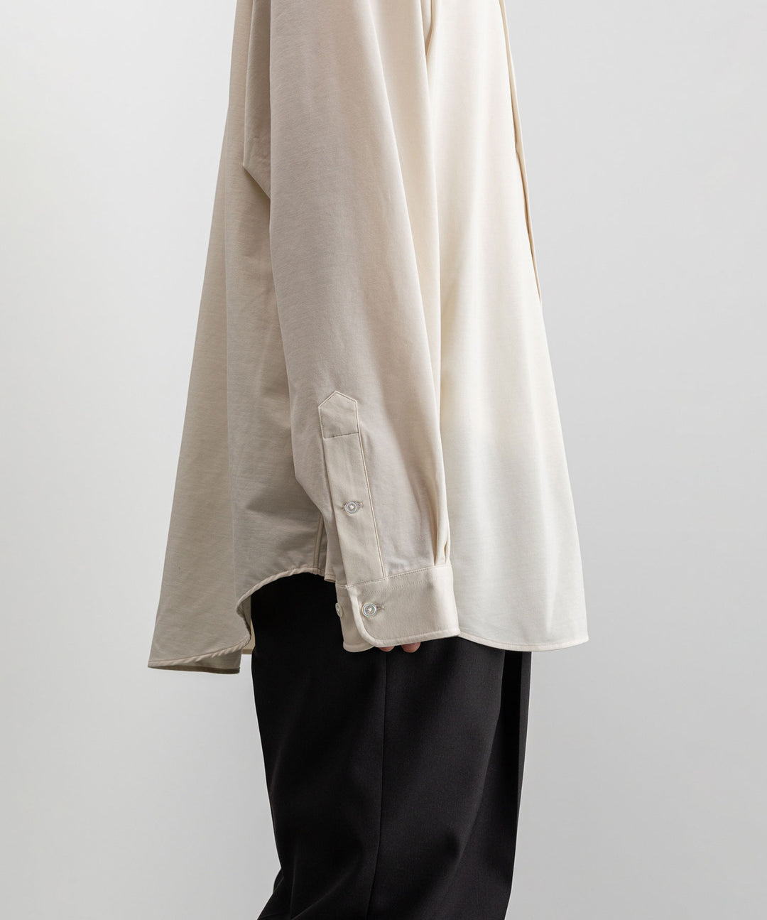 【KANEMASA PHIL.】カネマサのROYAL OX DRESS JERSEY SHIRT - ECRU