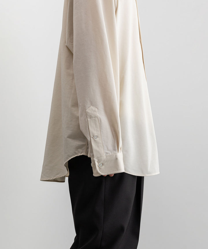 【KANEMASA PHIL.】カネマサのROYAL OX DRESS JERSEY SHIRT - ECRU