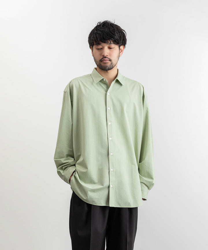 【KANEMASA PHIL.】カネマサのROYAL OX DRESS JERSEY SHIRT - LIGHT GREEN