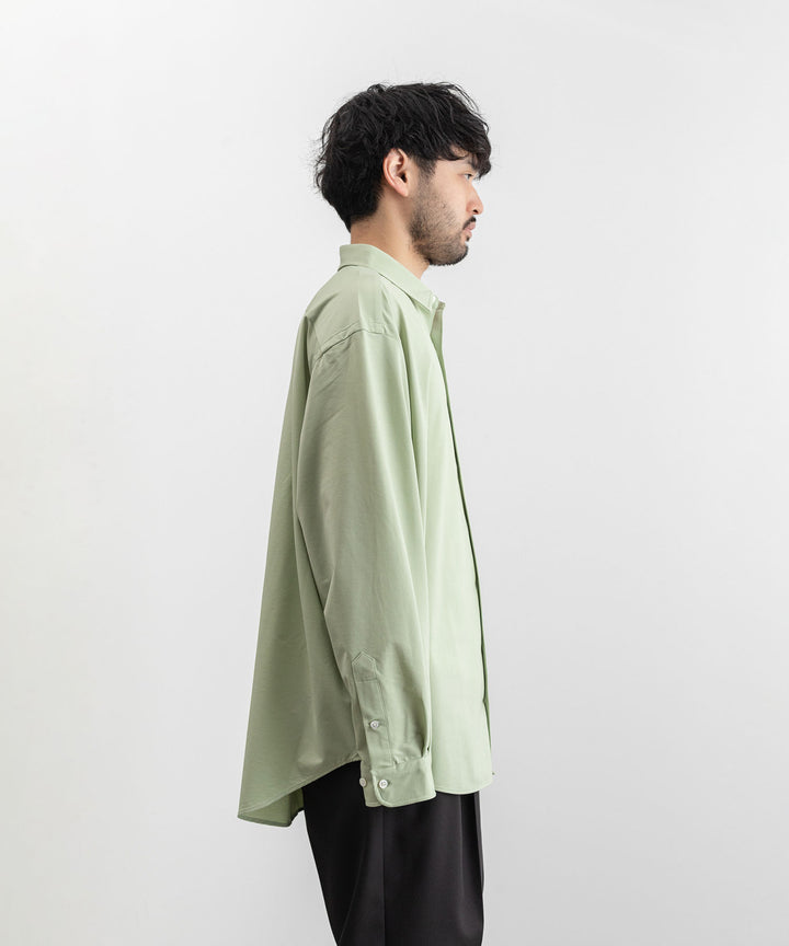 【KANEMASA PHIL.】カネマサのROYAL OX DRESS JERSEY SHIRT - LIGHT GREEN