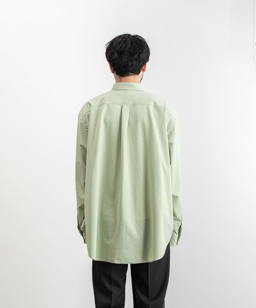 【KANEMASA PHIL.】カネマサのROYAL OX DRESS JERSEY SHIRT - LIGHT GREEN