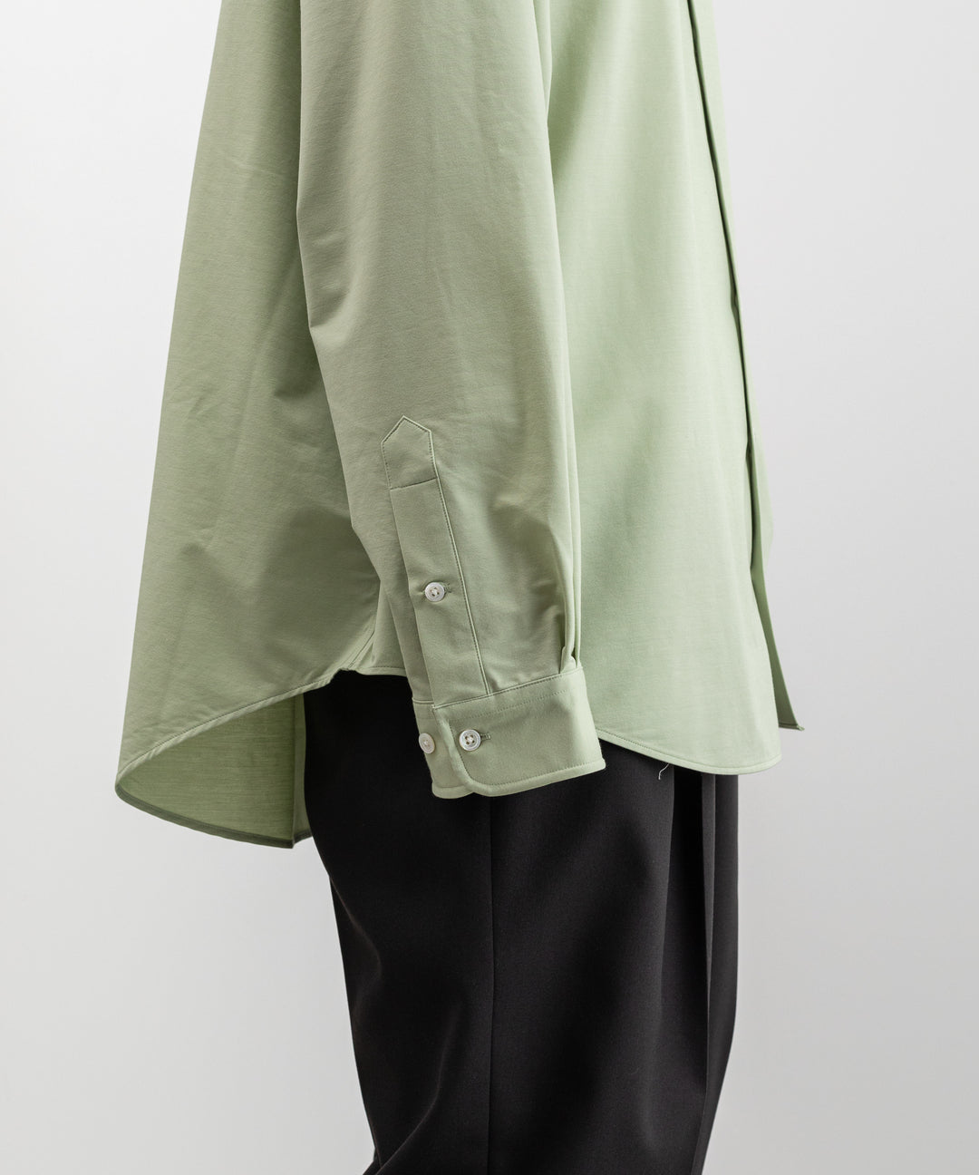 【KANEMASA PHIL.】カネマサのROYAL OX DRESS JERSEY SHIRT - LIGHT GREEN
