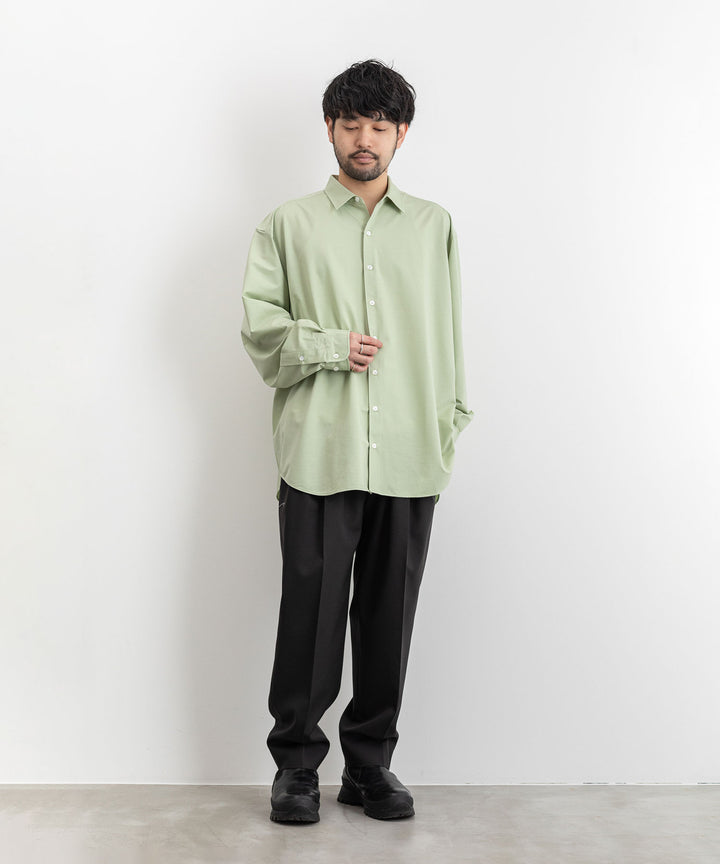 【KANEMASA PHIL.】カネマサのROYAL OX DRESS JERSEY SHIRT - LIGHT GREEN