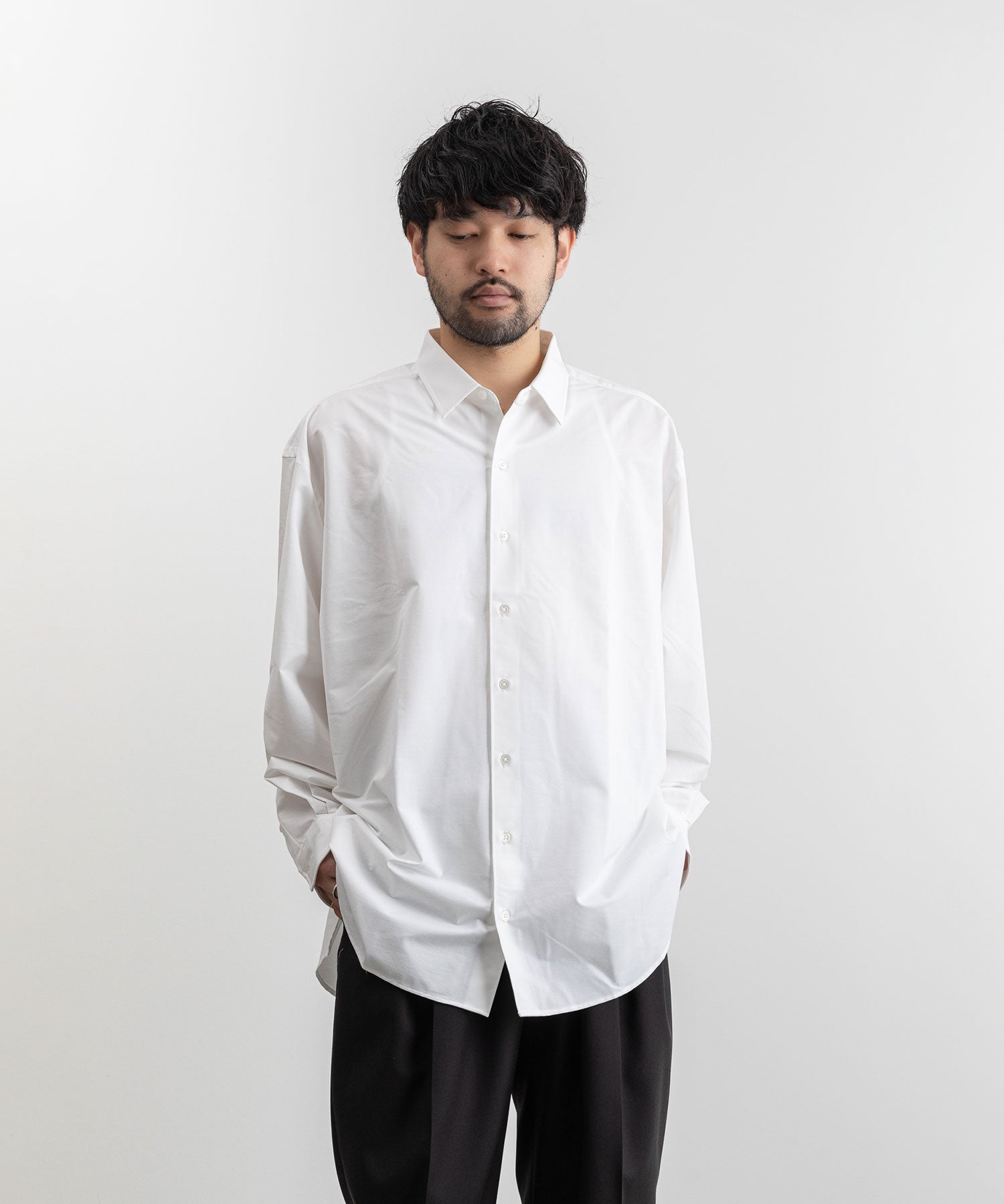 【KANEMASA】ROYAL OX DRESS JERSEY SHIRT - WHITE