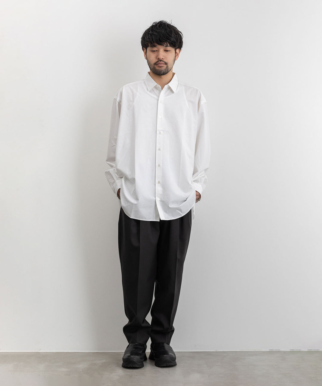 【KANEMASA】ROYAL OX DRESS JERSEY SHIRT - WHITE