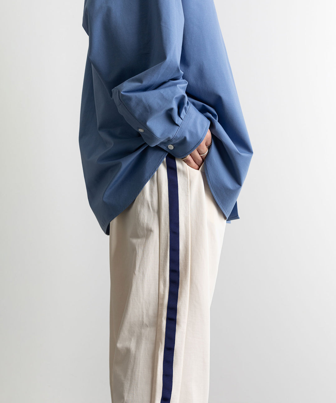 【KANEMASA PHIL.】カネマサのECONYL JERSEY TRACK PANTS - ECRU