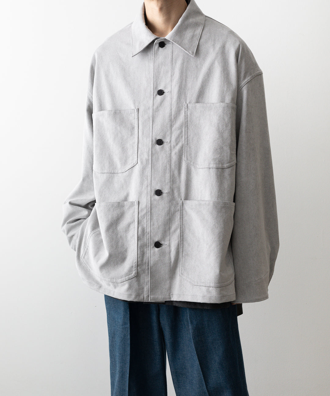 INTERIM(インテリム)の22AWコレクションのHYPER BIG ULTRA SUEDE 13STARS US MILITARY COVER ALLのGRAY
