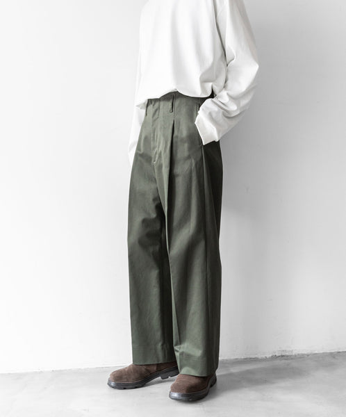 Rich I / リッチアイ】UNCLE [TUCK TAPERED TROUSERS] - KHAKI | 公式