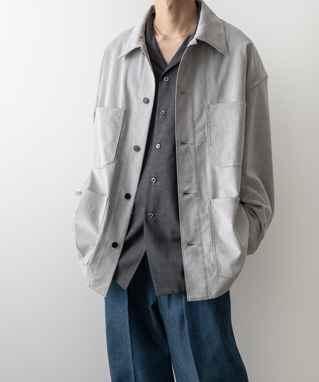 INTERIM(インテリム)の22AWコレクションのHYPER BIG ULTRA SUEDE 13STARS US MILITARY COVER ALLのGRAY