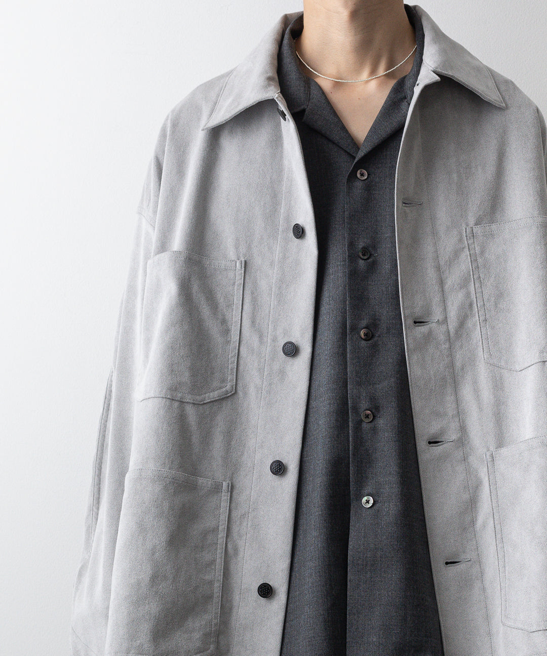 INTERIM(インテリム)の22AWコレクションのHYPER BIG ULTRA SUEDE 13STARS US MILITARY COVER ALLのGRAY