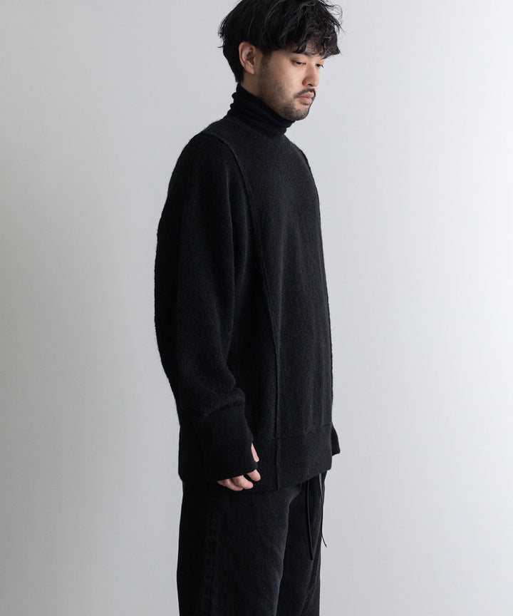 stein(シュタイン)の23SSコレクションのEXTRA FINE KID MOHAIR TURTLE NECK LSのBLACK