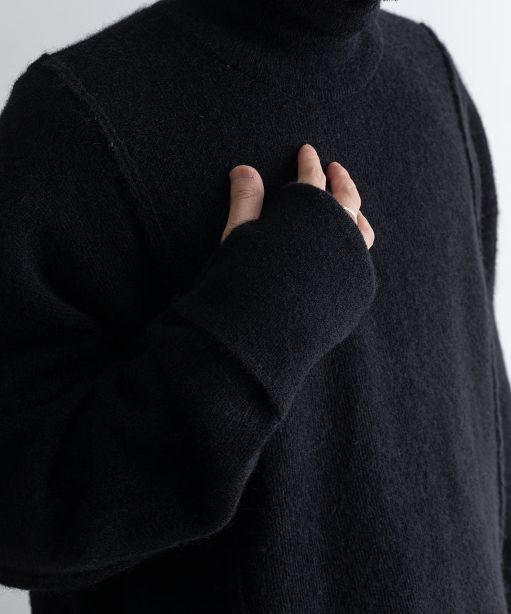 stein(シュタイン)の23SSコレクションのEXTRA FINE KID MOHAIR TURTLE NECK LSのBLACK