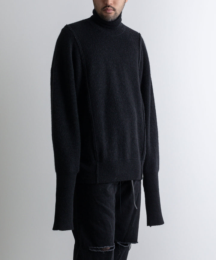 stein(シュタイン)の23SSコレクションのEXTRA FINE KID MOHAIR TURTLE NECK LSのBLACK