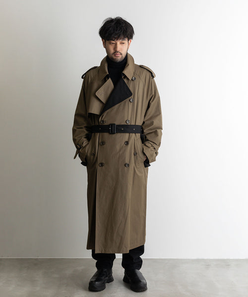 stein】OVERSIZED CONTRAST TRENCH COAT - DARK BEIGE | 公式通販